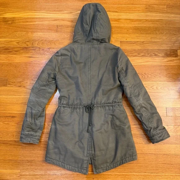 Hollister Y2K Utility Style Hooded Jacket with Red Buffalo Plaid Lining - Size M - Picture 9 of 9